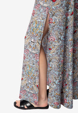 Zadig & Voltaire Ravish Floral Print Maxi Dress Multicolor WWDR02507_PRINTED