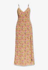 Zadig & Voltaire Ramelil Floral Print Midi Dress Multicolor WWDR02600_ECRU