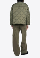 Zadig & Voltaire Short Quilted Parka Bunji Jacket Green WWOW01685_GREEN