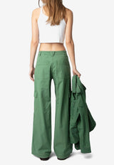 Zadig & Voltaire Parky Straight-Leg Cargo Pants Green WWPA01851_GREEN