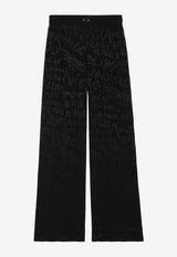 Zadig & Voltaire Pin Jacquard Silk Pants Black WWPA01852_BLACK