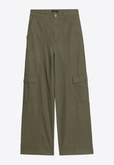 Zadig & Voltaire Pinto Wide-Leg Cargo Pants Green WWPA01857_GREEN