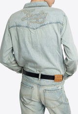 Zadig & Voltaire Saby Washed Denim Shirt Light Blue WWSH02275_LIGHT BLUE
