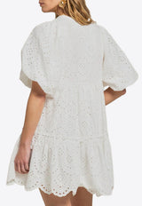 Poupette St Barth Cruz Broderie Anglaise Mini Dress White WZRR26NCCWIN_WHITE