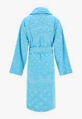 Versace Polka Dot Bathrobe ZACJ00008 1A08203 1VC20 Blue