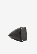 Picotin 18 in Black Matte Alligator Leather with Palladium Hardware