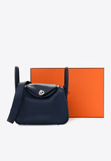 Mini Lindy 20 Verso in Bleu Navy and Bleu Frida Swift Leather with Palladium Hardware