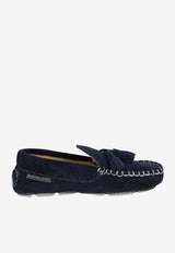 BABYWALKER Boys Tasseled Suede Loafers Black bPB/4011_BLACK