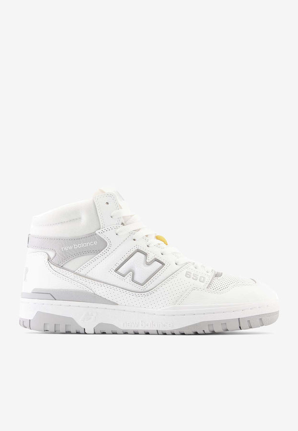 New Balance 650 High-Top Sneakers in Angora Leather BB650RVW_000_WHITE