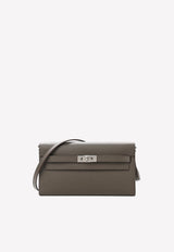Kelly To Go Wallet in Gris Etain Epsom with Palladium Hardware