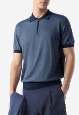 Silk-Blend Polo T-shirt