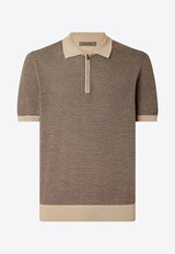 Silk-Blend Polo T-shirt