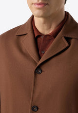 Notched-Collar Wool Overshirt
