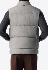 Corneliani Padded Zip-Up Vest Gray 9420156-94c5a1-005_Grey - 025