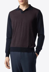 Fine Wool Polo Sweater