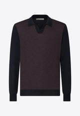 Fine Wool Polo Sweater