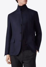 Stand-Up Collar Wool Jacket
