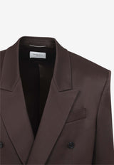 Double-Breasted Silk Blazer