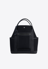 Garden Party Pockets in Vertical Noir Toile Militaire Canvas with Palladium hardware