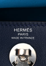 Mini Lindy 20 Verso in Bleu Navy and Bleu Frida Swift Leather with Palladium Hardware