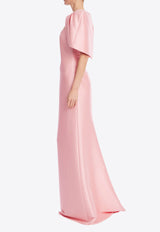 BADGLEY MISCHKA Cape Sleeve Column Gown Pink eg4666_PINK