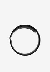 Niccolò Pasqualetti Rigid Croc-Embossed Leather Bracelet Brown NP07G025LEA_BROWN