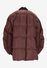 LEMPELIUS Quilted Down Zip-Up Jacket Brown 293NAL_48