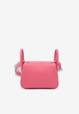 Mini Lindy 20 in Rose Azalee Clemence Leather with Palladium Hardware