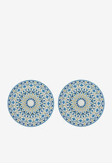 Stitch Embroidered Round Placemats - Set of 2 White AC10050PW