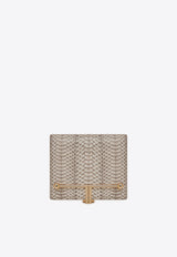 Strathberry Melville Street Wallet in Snake Print Leather Beige 20251-575-219-975_ANIMAL PRI