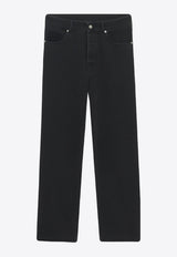 Drôle de Monsieur Straight-Leg Stitched Jeans Black F-BP164-CO187-BL_BLACK
