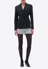 REMAIN Fitted Double-Breasted Blazer 502325100_BLACK