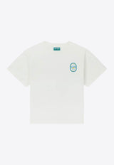 Kenzo Kids Boys Logo Print Crewneck T-shirt K61147/117_OFF-WHITE