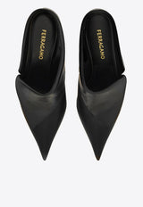 Ferragamo Littyn 55 Leather Mules 01J876 LITTYN 55 784036 NERO Black