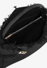 Ferragamo Large Hug Fringed Top Handle Bag Black 21A009 HUG SH M 783897 NERO