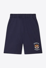 Kenzo Kids Boys Tiger Print Bermuda Shorts Navy K61122/848_NAVY