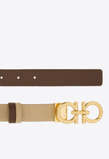 Ferragamo Gancini Reversible Leather Belt Beige 230359 DONNA H 25 780426 STONE