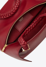 Ferragamo Medium Folded Leather Top Handle Bag Bordeaux 219865 SCARF TH S 781030 BORGOGNA