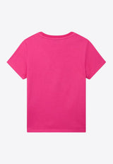 Kenzo Kids Girls Lucky Tiger Print T-shirt Raspberry K61054/483_PINK