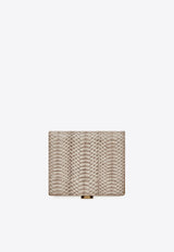 Strathberry Melville Street Wallet in Snake Print Leather Beige 20251-575-219-975_ANIMAL PRI