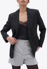 REMAIN Fitted Double-Breasted Blazer 502325100_BLACK
