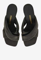 Ferragamo Zilda 70 Gancini Leather Sandals 01J962 ZILDA 70 782451 NERO Black