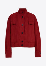 Ferragamo Duster Convertible Coat 13G734 K 782563 COLLEGE RED Red