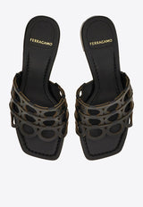Ferragamo Erne 55 Leather Sandals 01J959 ERNE 55 782527 DOHA NERO Black