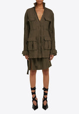 Ferragamo Sahara Belted Field Jacket Brown 13G998 B 782567 CONCRETE