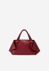 Ferragamo Medium Folded Leather Top Handle Bag Bordeaux 219865 SCARF TH S 781030 BORGOGNA