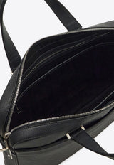 Ferragamo Monogram Jacquard Briefcase Black 241723 ALL OVER 781303 NERO GRI