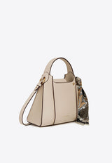 Strathberry Arkshell Leather Top Handle Bag Off-white 20251-100-461-961_OFF-WHITE