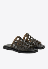 Ferragamo Barbados Gancini Sandals 029934 BARBADOS 782444 NERO Black