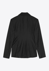 REMAIN Fitted Double-Breasted Blazer 502325100_BLACK